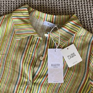 NWT dress 💯% linen floor length Italy